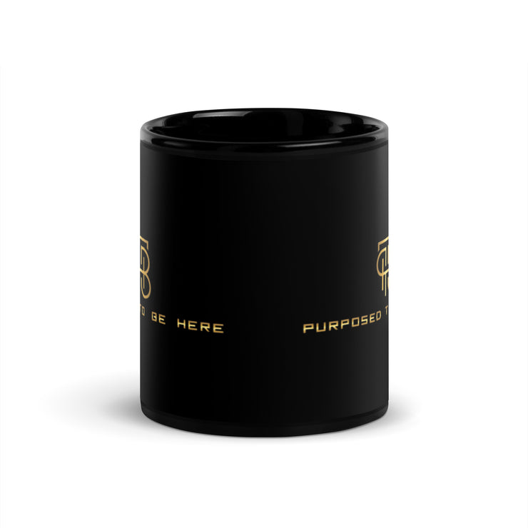 Purposed To Be Here Black Glossy Mug