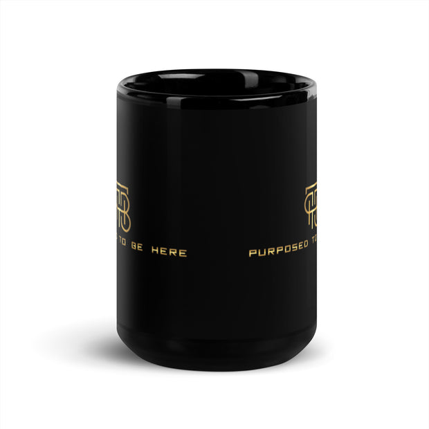 Purposed To Be Here Black Glossy Mug
