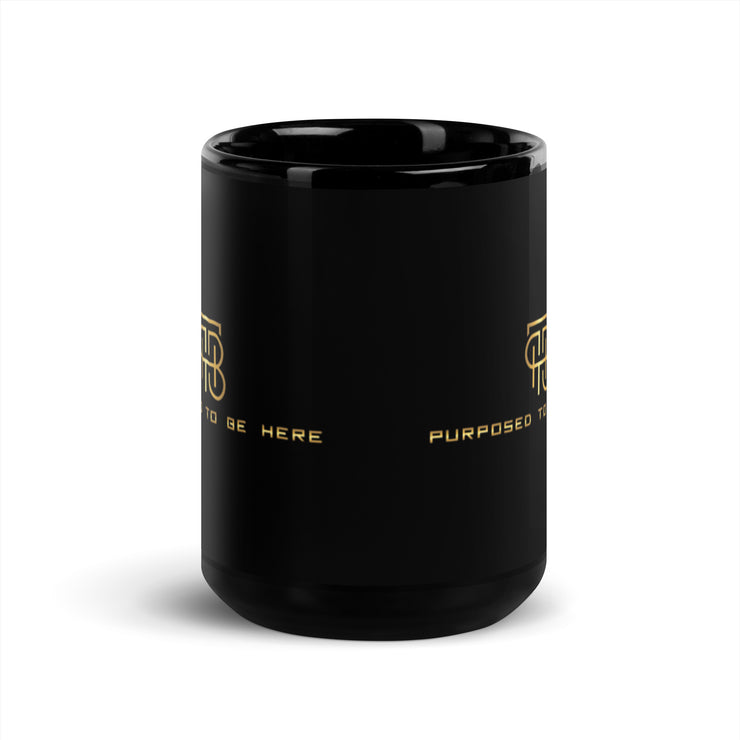 Purposed To Be Here Black Glossy Mug