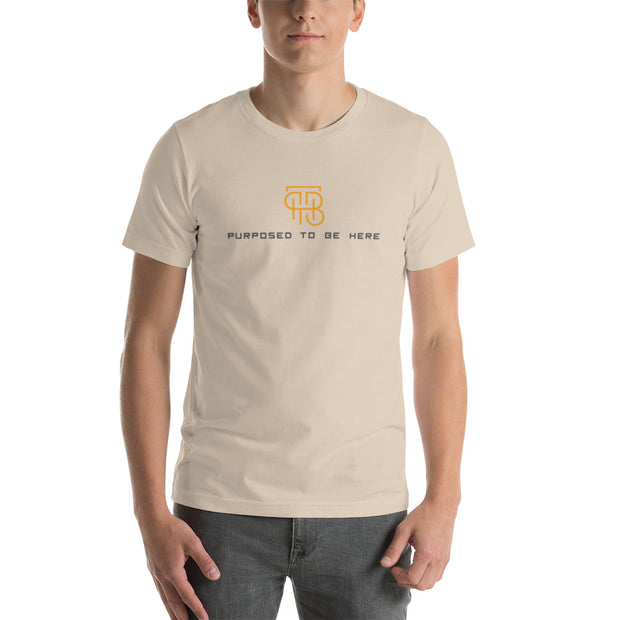 Unisex t-shirt (Soft Cream) - Purposed to be here
